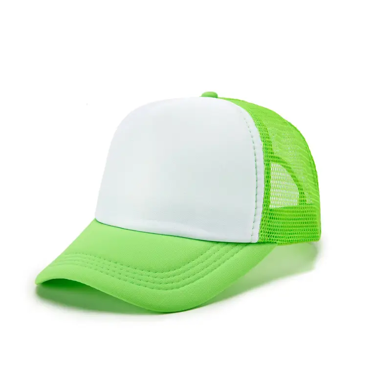 Red Yellow Mesh Trucker Cap for Kids Travel
