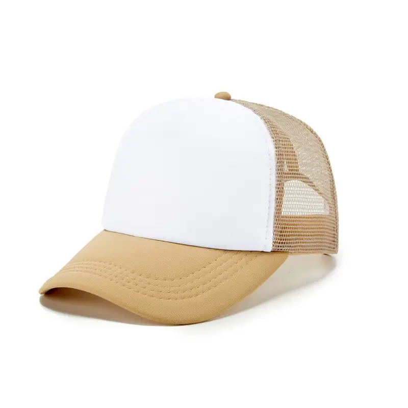 Red Yellow Mesh Trucker Cap for Kids Travel