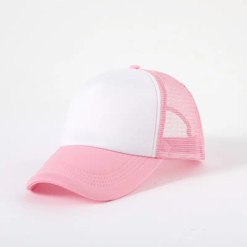 Red Yellow Mesh Trucker Cap for Kids Travel