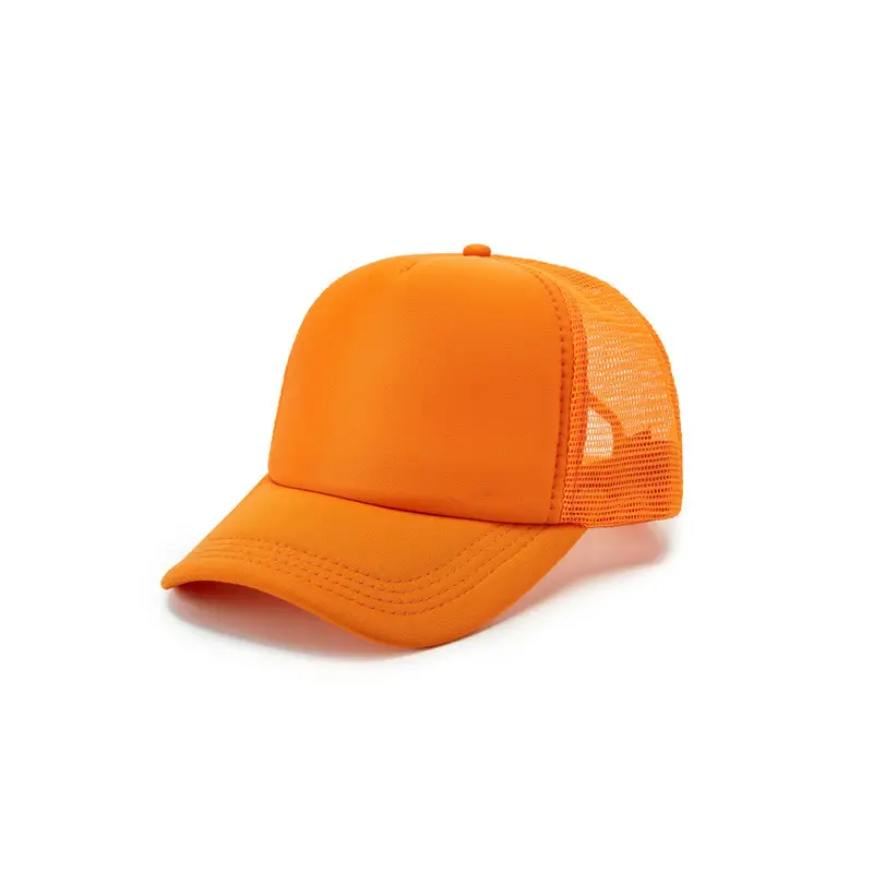 Red Yellow Mesh Trucker Cap for Kids Travel