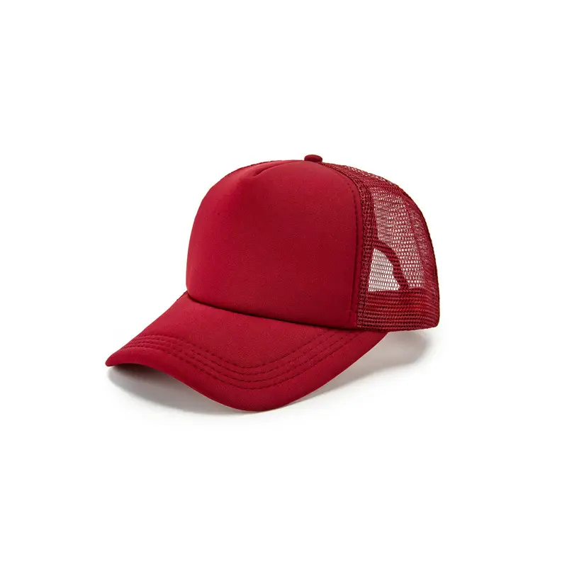 Red Yellow Mesh Trucker Cap for Kids Travel