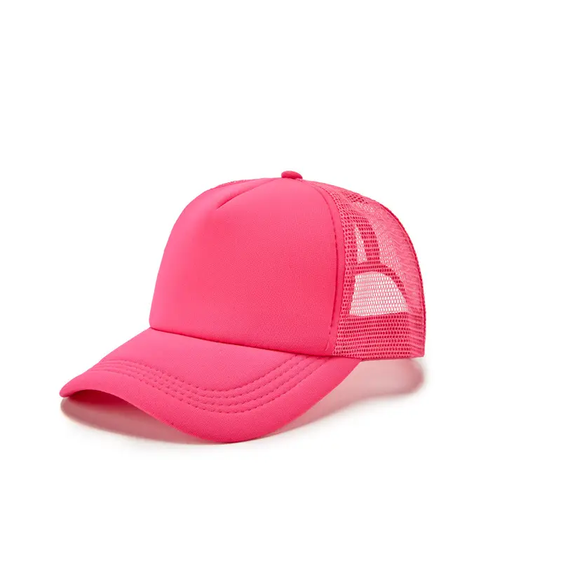 Red Yellow Mesh Trucker Cap for Kids Travel