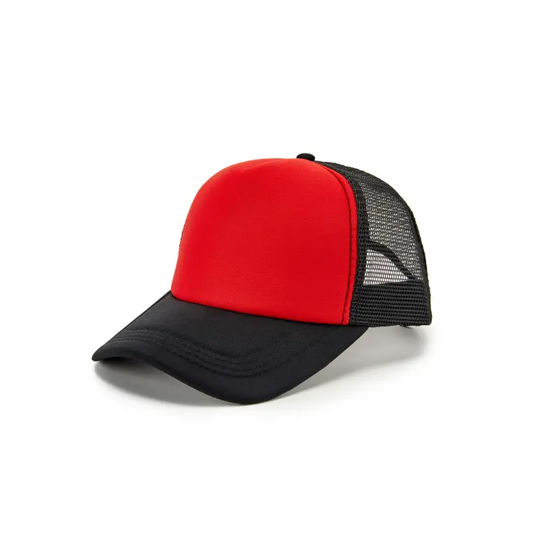 Red Yellow Mesh Trucker Cap for Kids Travel