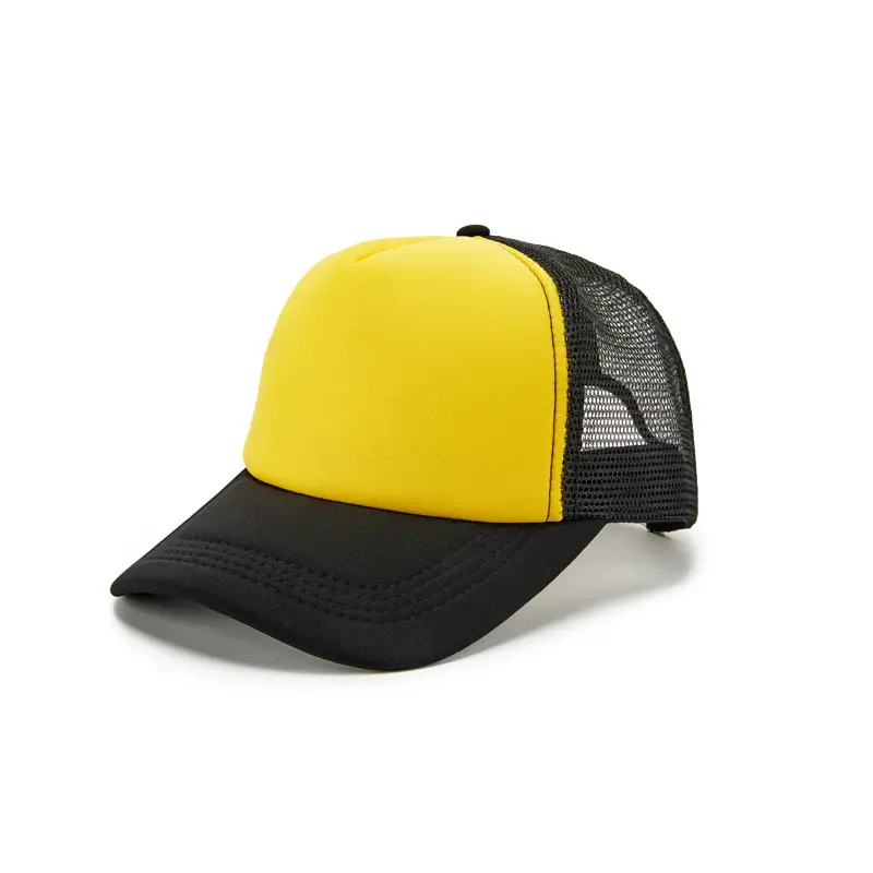 Red Yellow Mesh Trucker Cap for Kids Travel