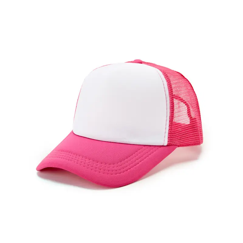 Red Yellow Mesh Trucker Cap for Kids Travel