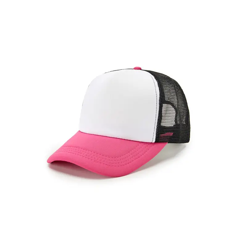 Red Yellow Mesh Trucker Cap for Kids Travel