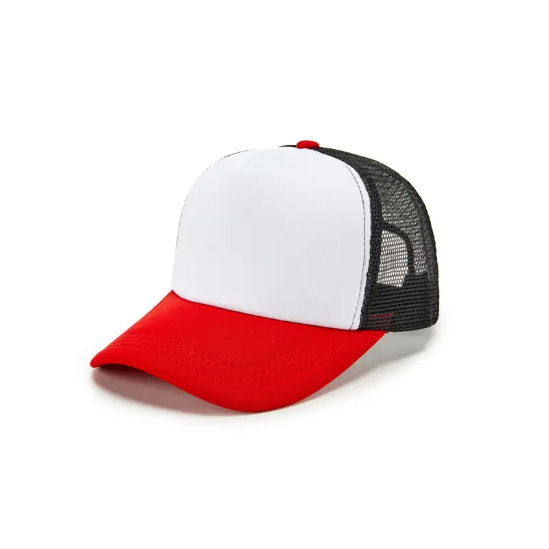 Red Yellow Mesh Trucker Cap for Kids Travel