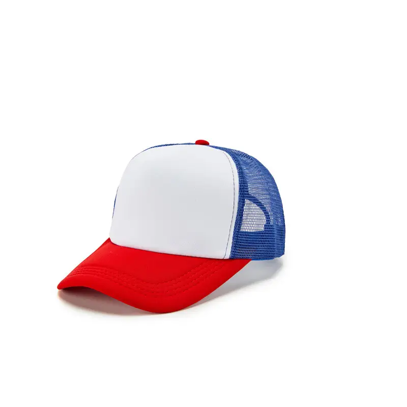 Red Yellow Mesh Trucker Cap for Kids Travel