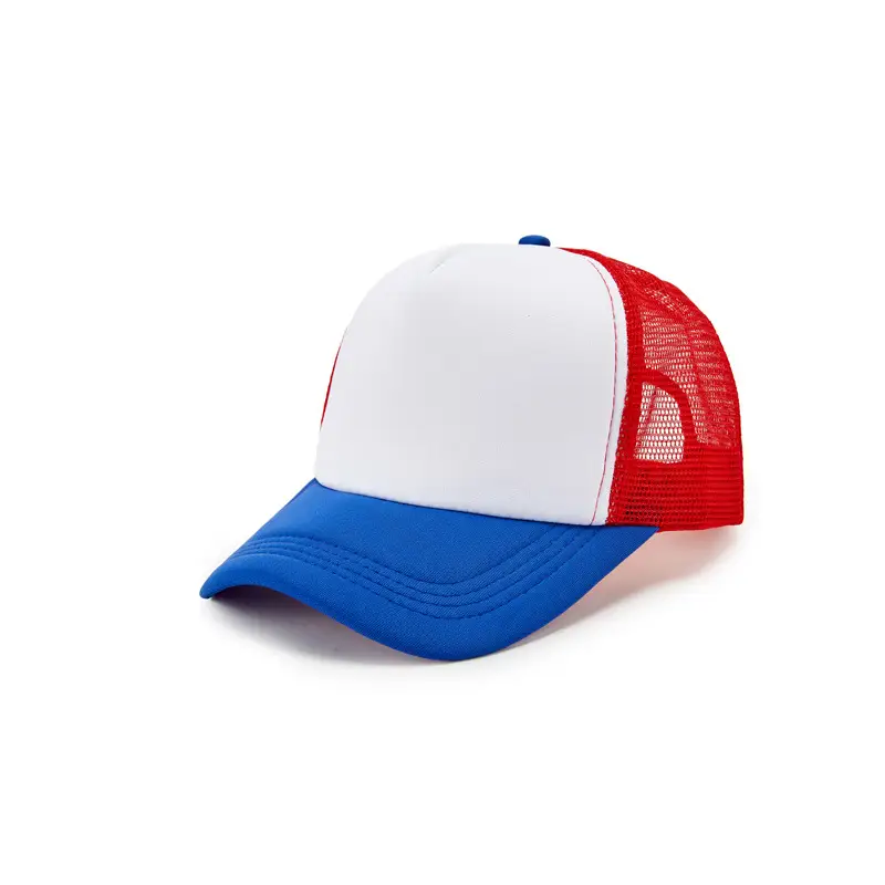 Red Yellow Mesh Trucker Cap for Kids Travel