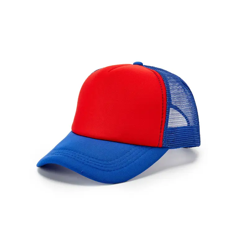 Red Yellow Mesh Trucker Cap for Kids Travel