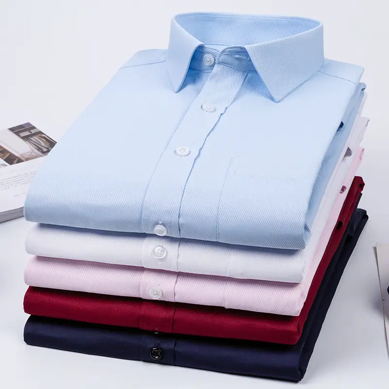 Men's White Slim Fit Long Sleeve Shirt - Image 16