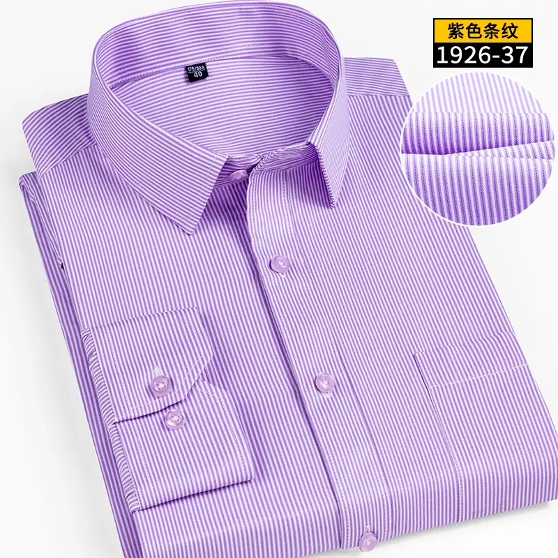 Men's White Slim Fit Long Sleeve Shirt - Image 10