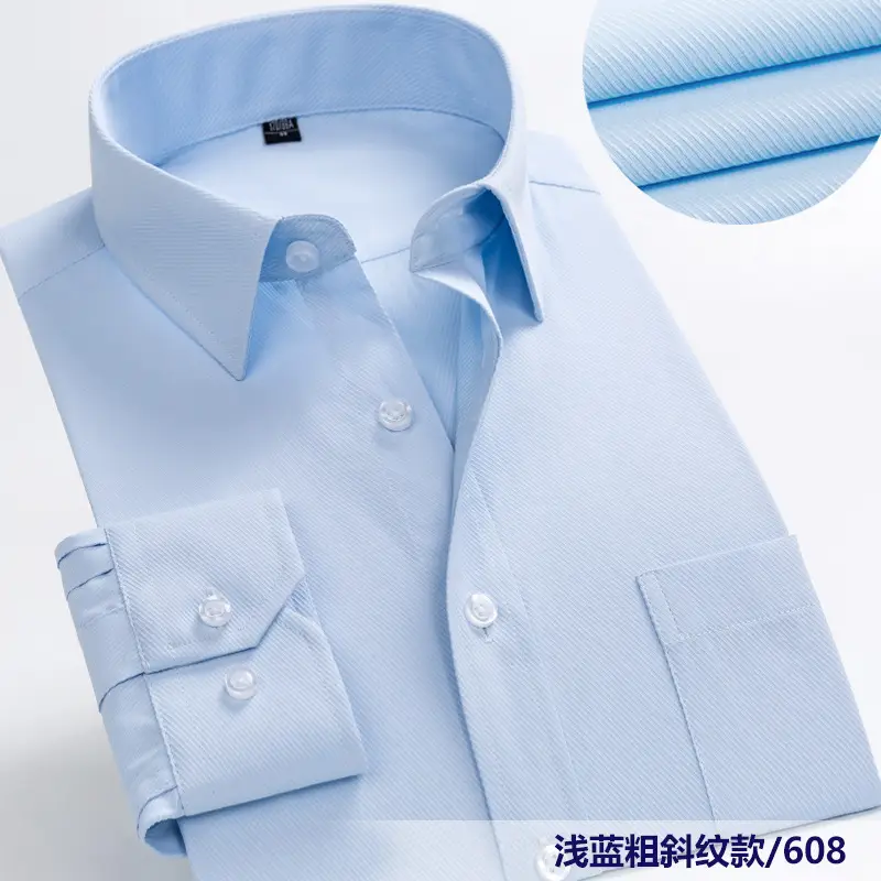 Men's White Slim Fit Long Sleeve Shirt - Image 2