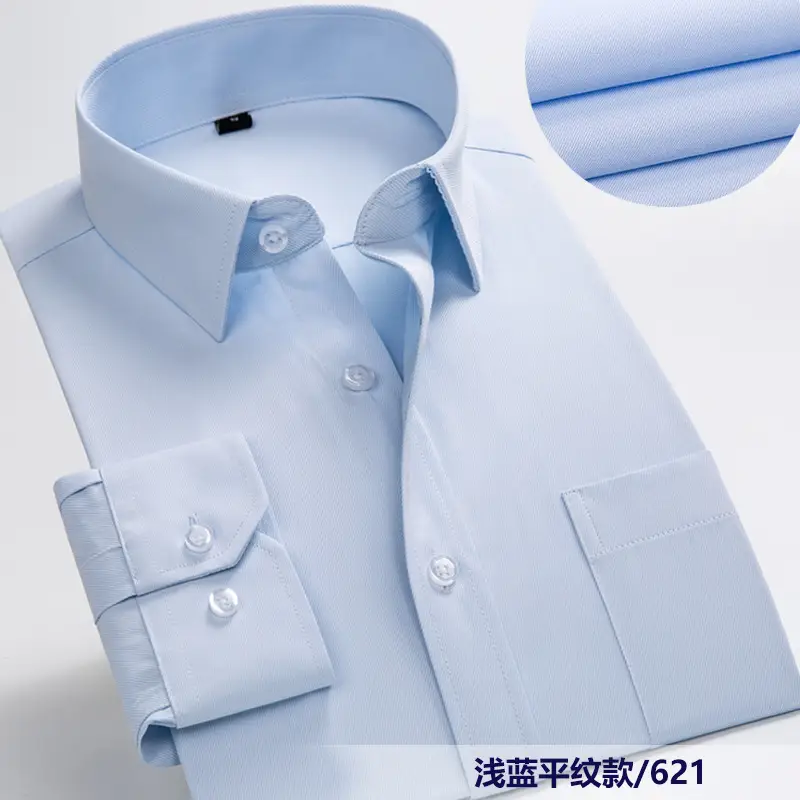 Men's White Slim Fit Long Sleeve Shirt - Image 4