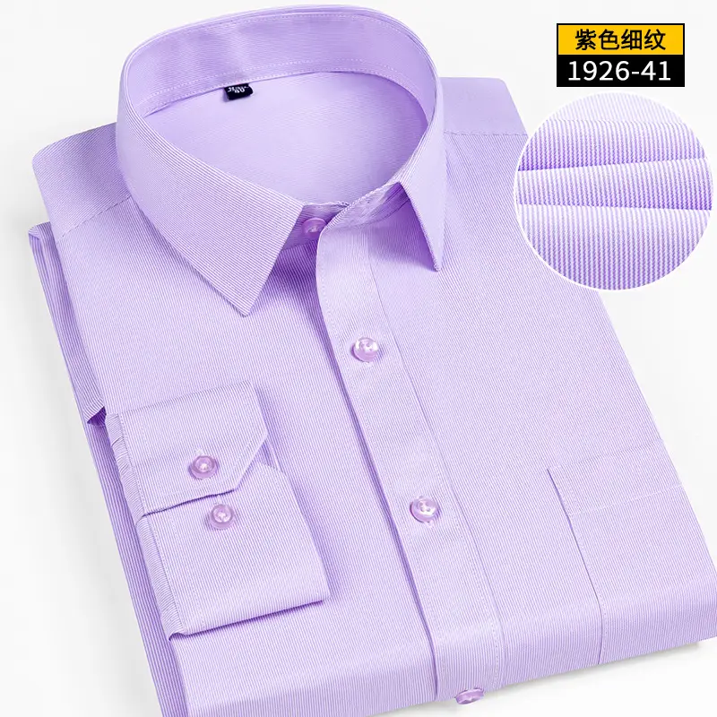Men's White Slim Fit Long Sleeve Shirt - Image 8