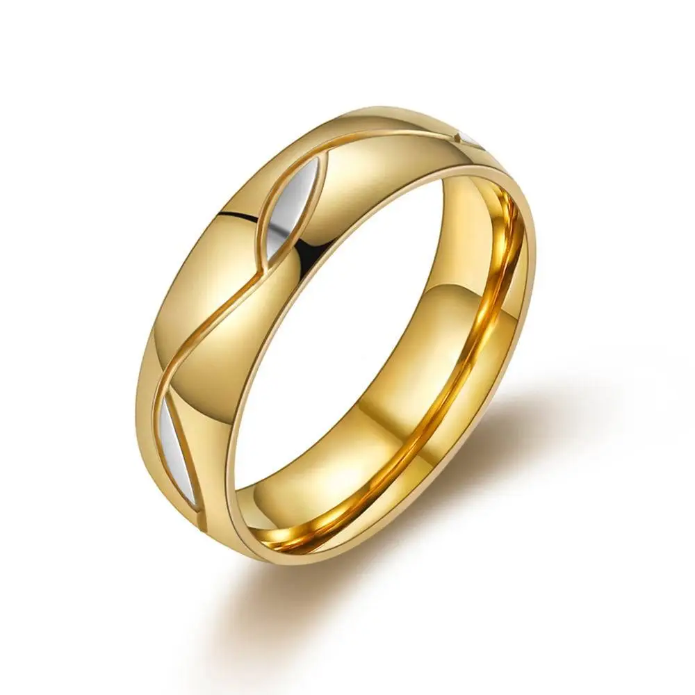 18K Gold Diamond Couple Ring for Men Women - Image 3