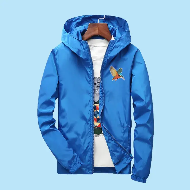 Orange Embroidered Hoodie for Men Large Size