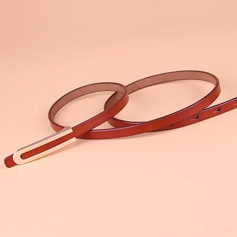 Women's Genuine Leather Belt Red 629 - Image 8