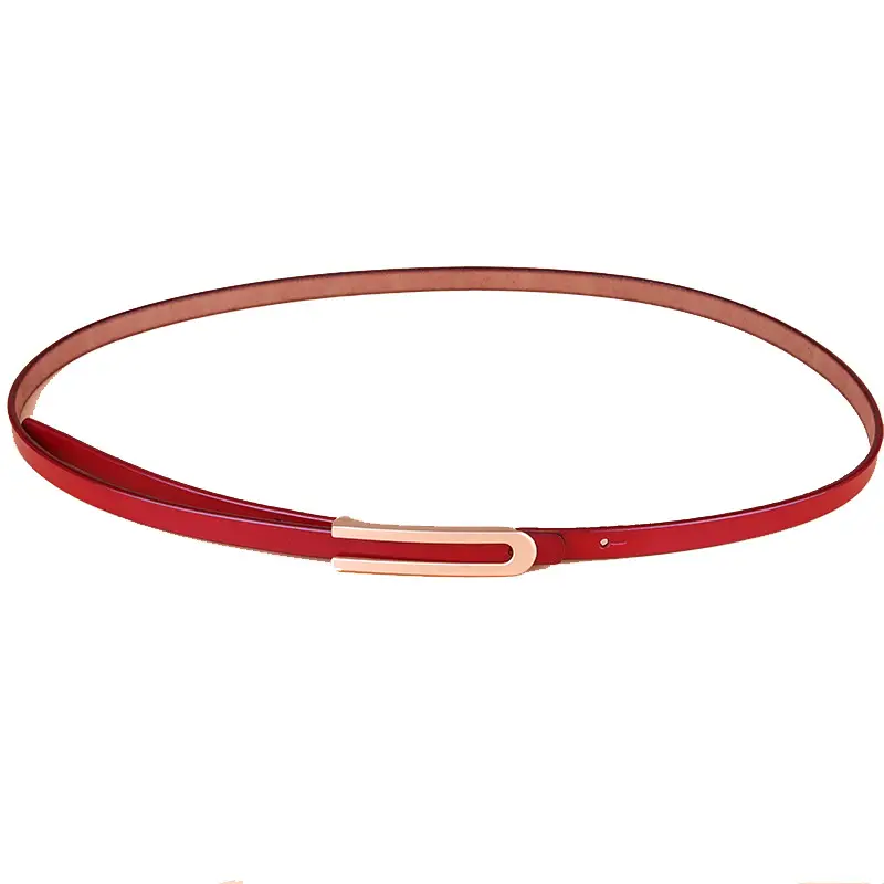 Women's Genuine Leather Belt Red 629 - Image 9
