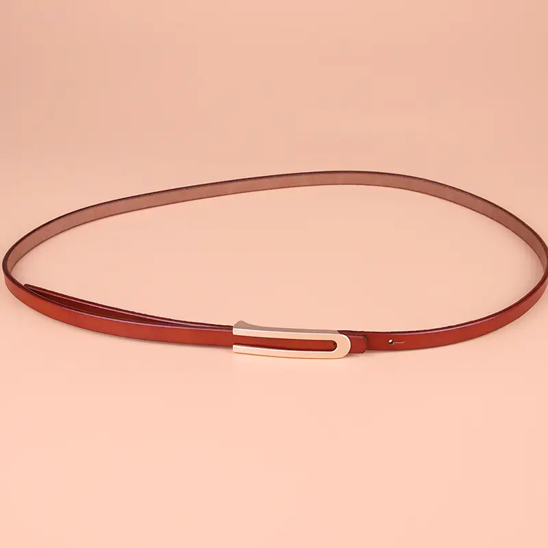 Women's Genuine Leather Belt Red 629 - Image 3