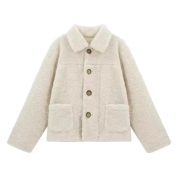 Lamb Wool Fleece Jacket for Small Women Lazy Style Autumn Winter 2025 - Image 7