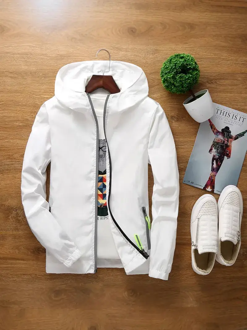Men's Pink Reflective Hoodie Set Large - Image 12