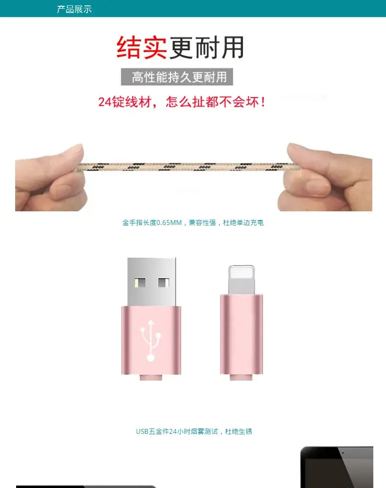 Factory Wholesale JUUJEE 2.4A Android Data Cable TYPE-C — feature 12