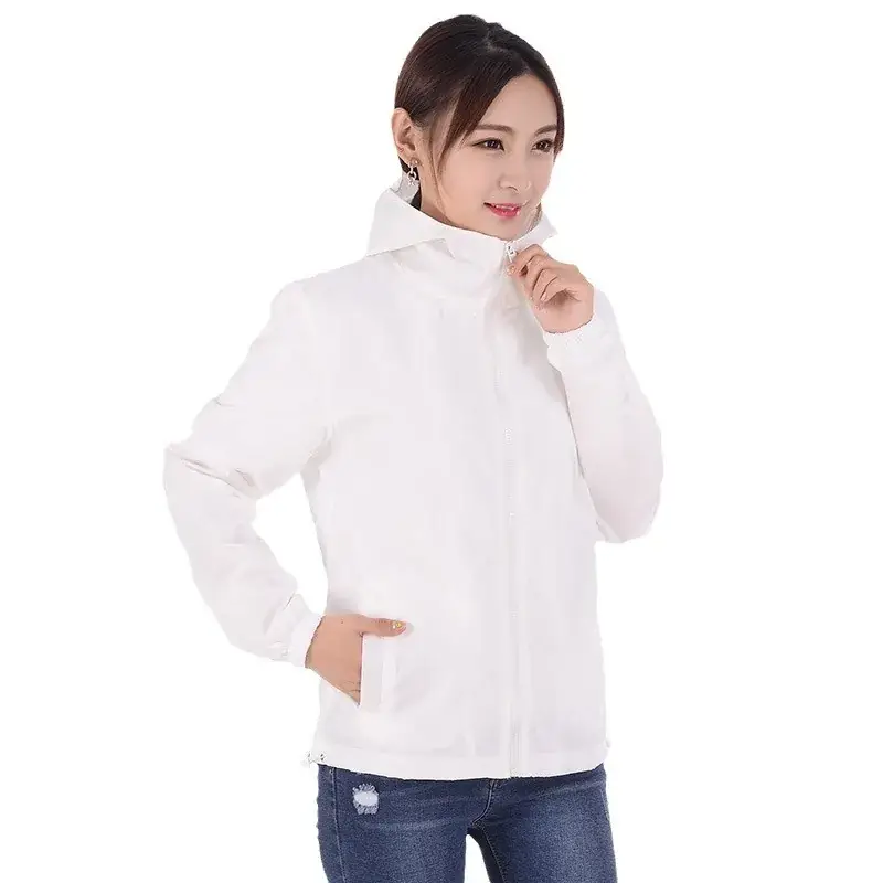 Men's Pink Hooded Windbreaker Jacket Large - Image 15