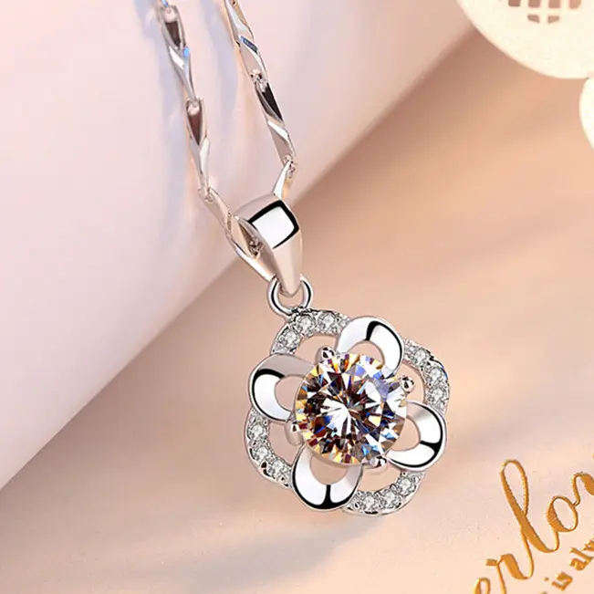 S999 Lucky Four Leaf Clover Pendant for Women Sterling Silver - Image 5