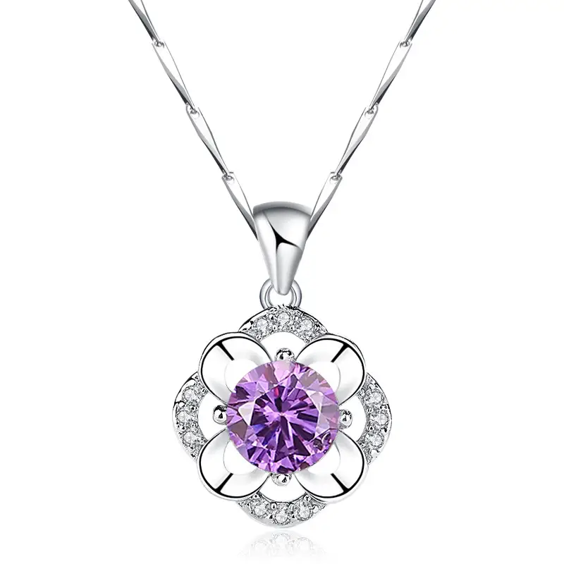 S999 Lucky Four Leaf Clover Pendant for Women Sterling Silver - Image 2