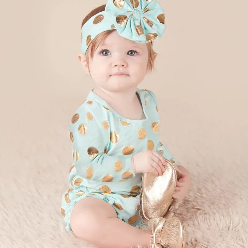 2025 Cotton Baby Girl Polka Dot Long Sleeve Top 0-2Y - Image 8