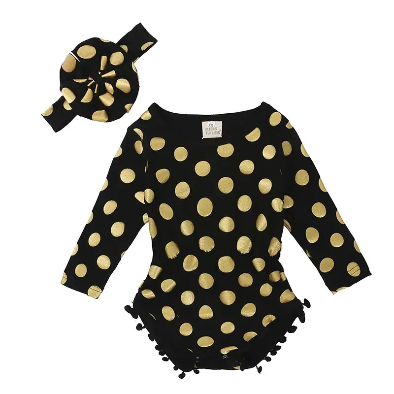 2025 Cotton Baby Girl Polka Dot Long Sleeve Top 0-2Y - Image 6