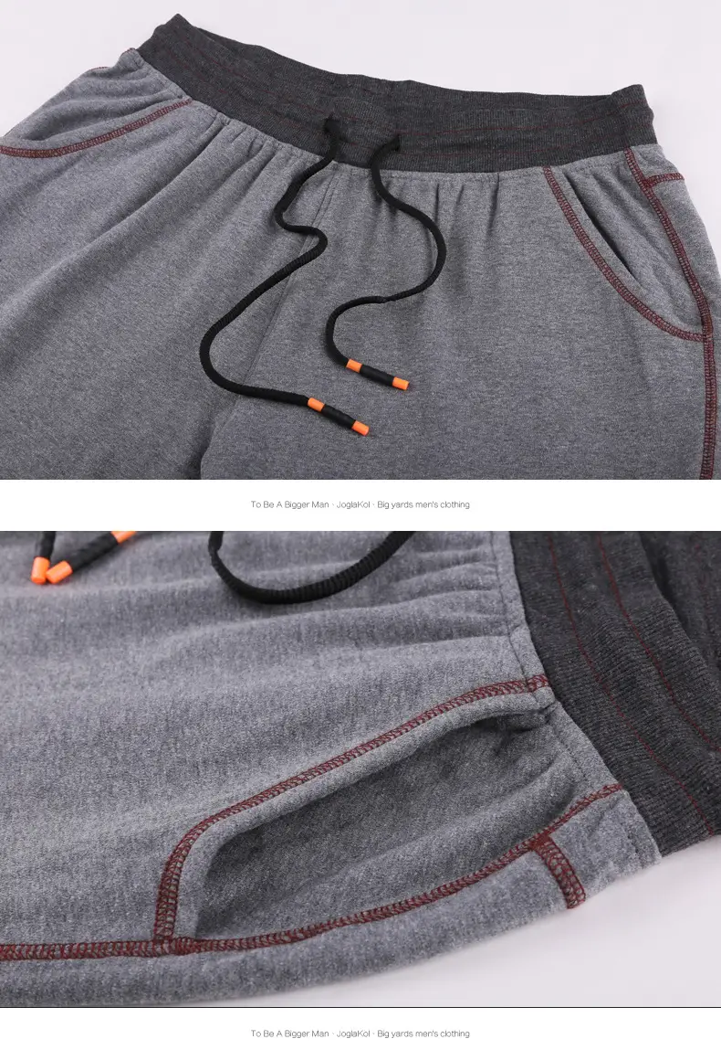 Bi Meng Fat Men Pants Grey Plus Size Loose Casual — feature 11