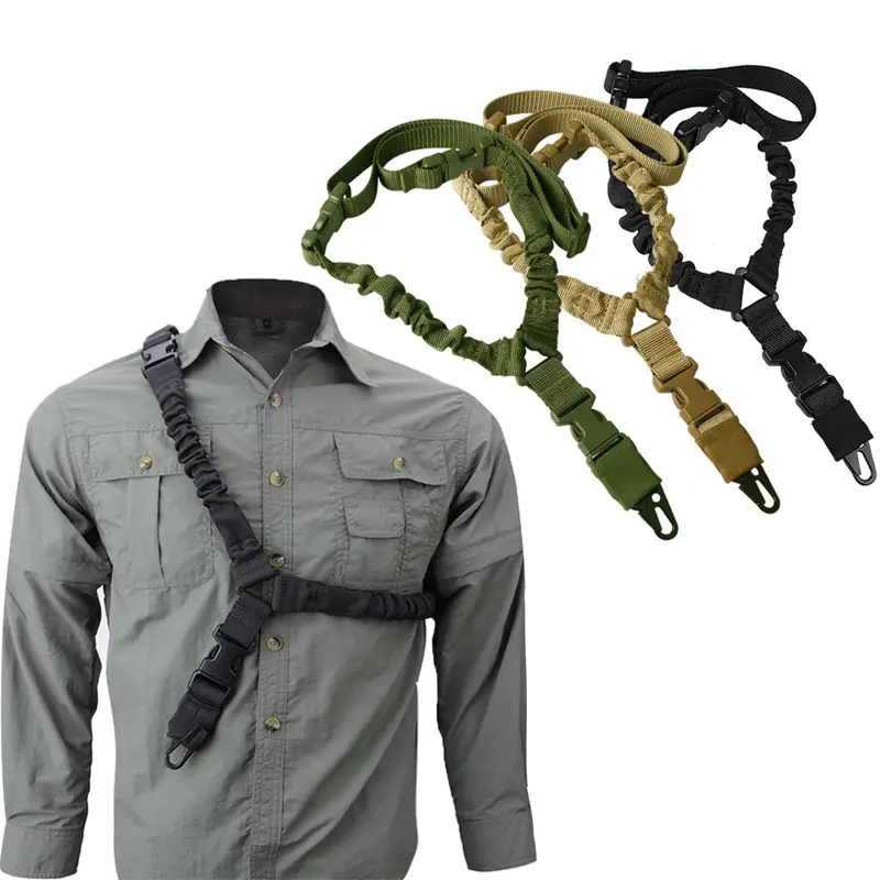 Tactical Gun Rope Belt Tan Nylon Diagonal Strap — feature 2