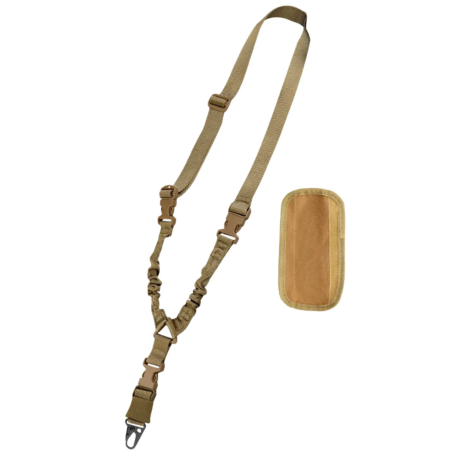 Tactical Gun Rope Belt Tan Nylon Diagonal Strap