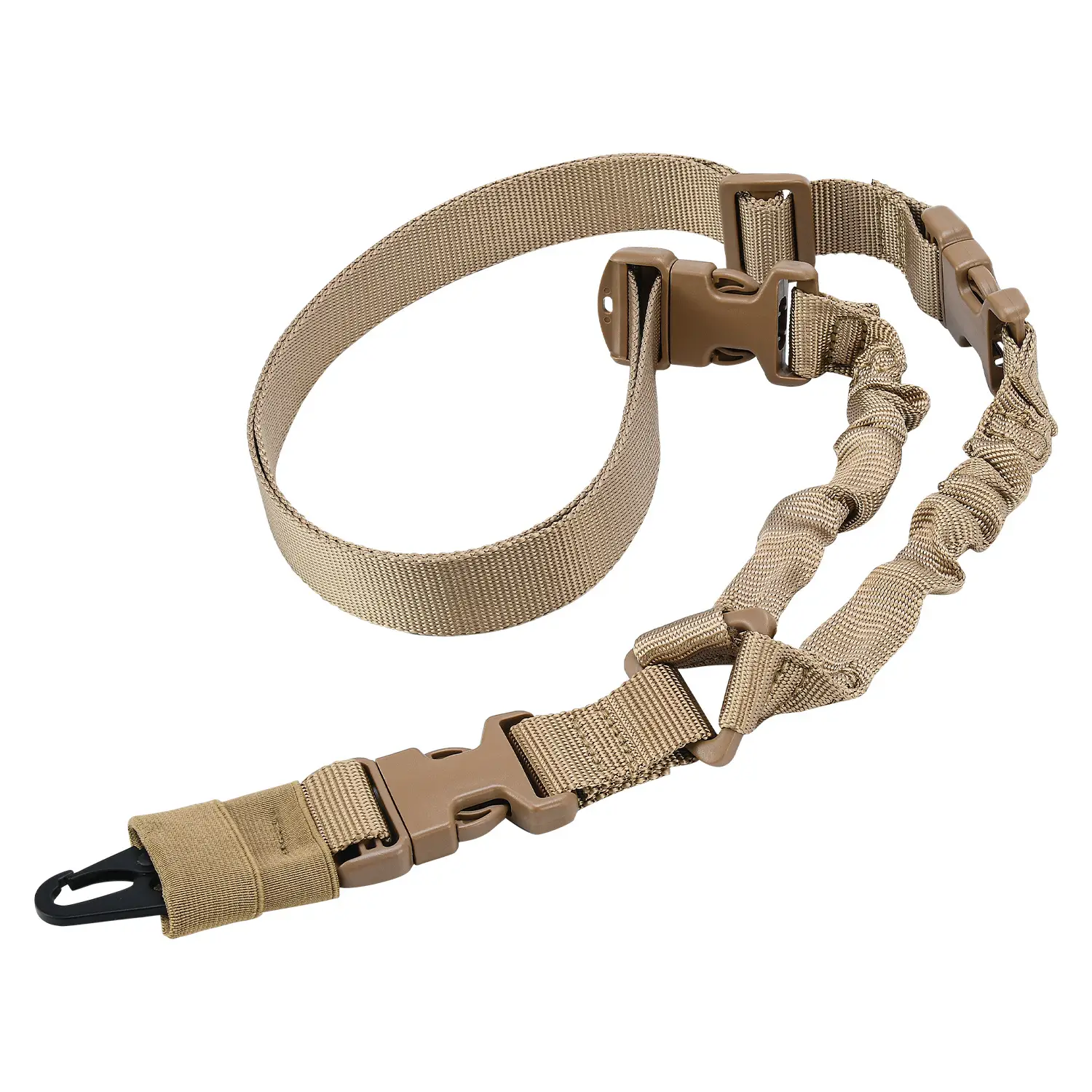 Tactical Gun Rope Belt Tan Nylon Diagonal Strap