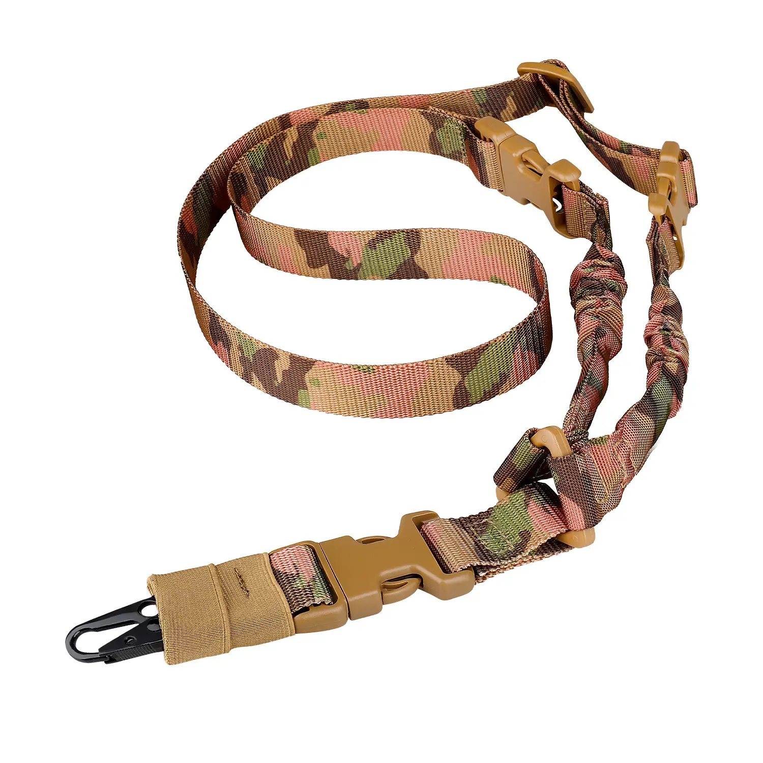 Tactical Gun Rope Belt Tan Nylon Diagonal Strap