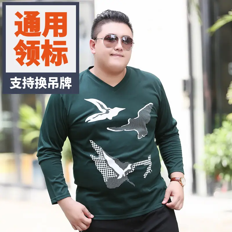 Bimeng Fat Guy Printed T-Shirt Black Large Size - Image 3