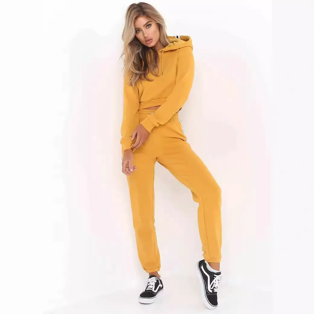 Black Hooded Sweatshirt Set Two-Piece 2017 - Image 9