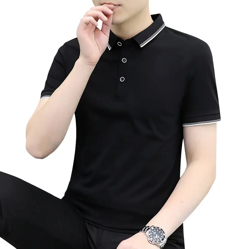 Men's Grey Polo T-Shirt 2025 Summer Casual Wear - Image 35