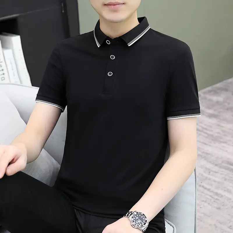 Men's Grey Polo T-Shirt 2025 Summer Casual Wear - Image 24