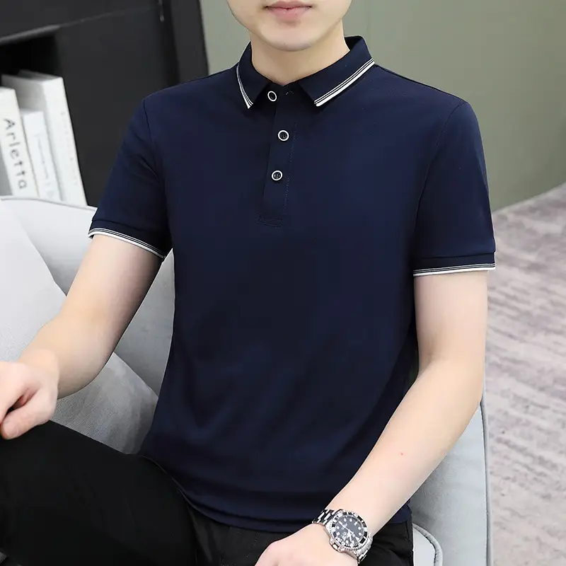 Men's Grey Polo T-Shirt 2025 Summer Casual Wear - Image 25
