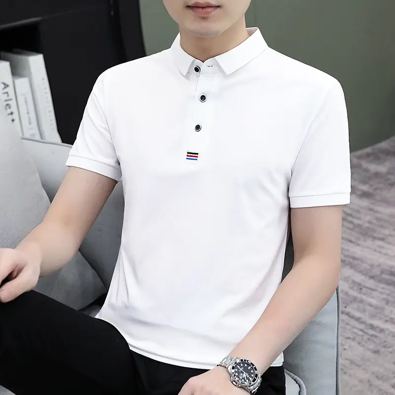 Men's Grey Polo T-Shirt 2025 Summer Casual Wear - Image 27