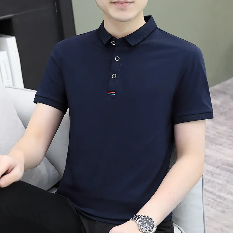 Men's Grey Polo T-Shirt 2025 Summer Casual Wear - Image 30
