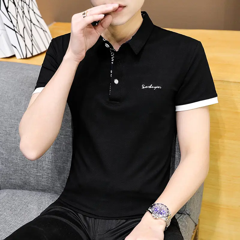 Men's Grey Polo T-Shirt 2025 Summer Casual Wear - Image 6