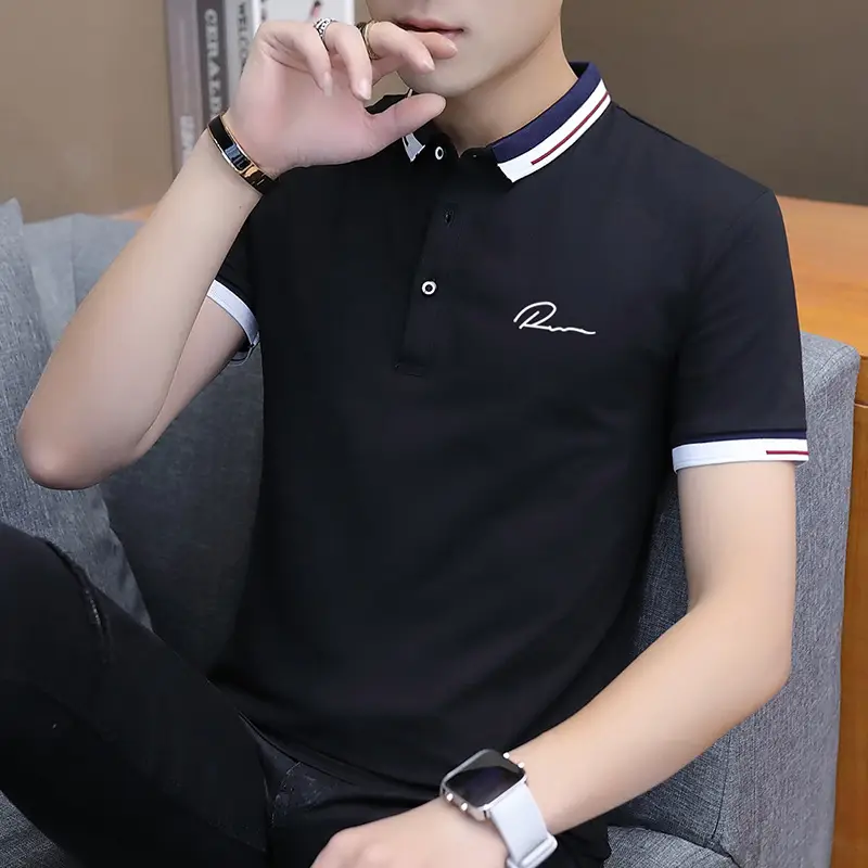 Men's Grey Polo T-Shirt 2025 Summer Casual Wear - Image 15
