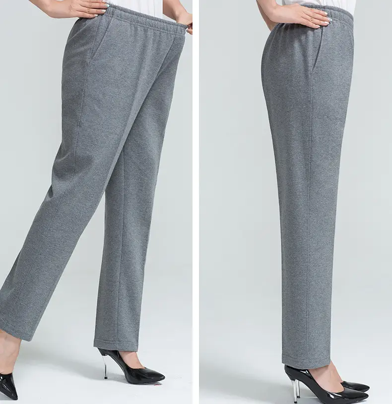 Middle-aged Women's Fleece Pants Maroon Winter — feature 20