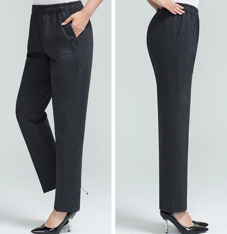 Middle-aged Women's Fleece Pants Maroon Winter — feature 22