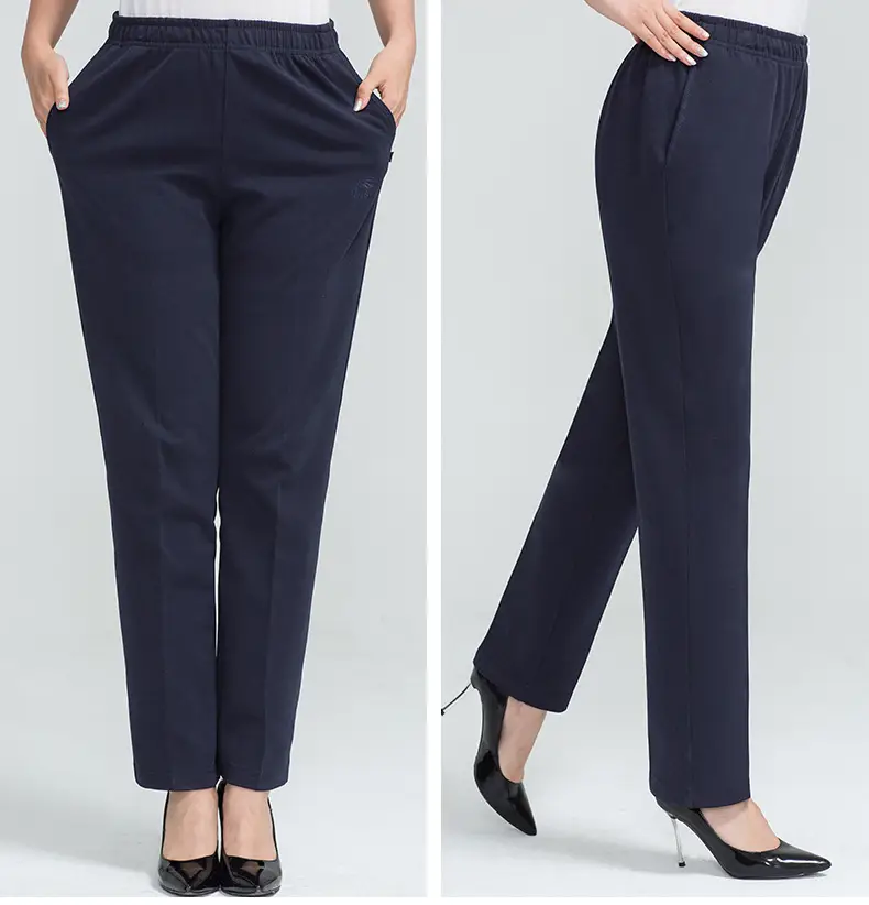 Middle-aged Women's Fleece Pants Maroon Winter — feature 26