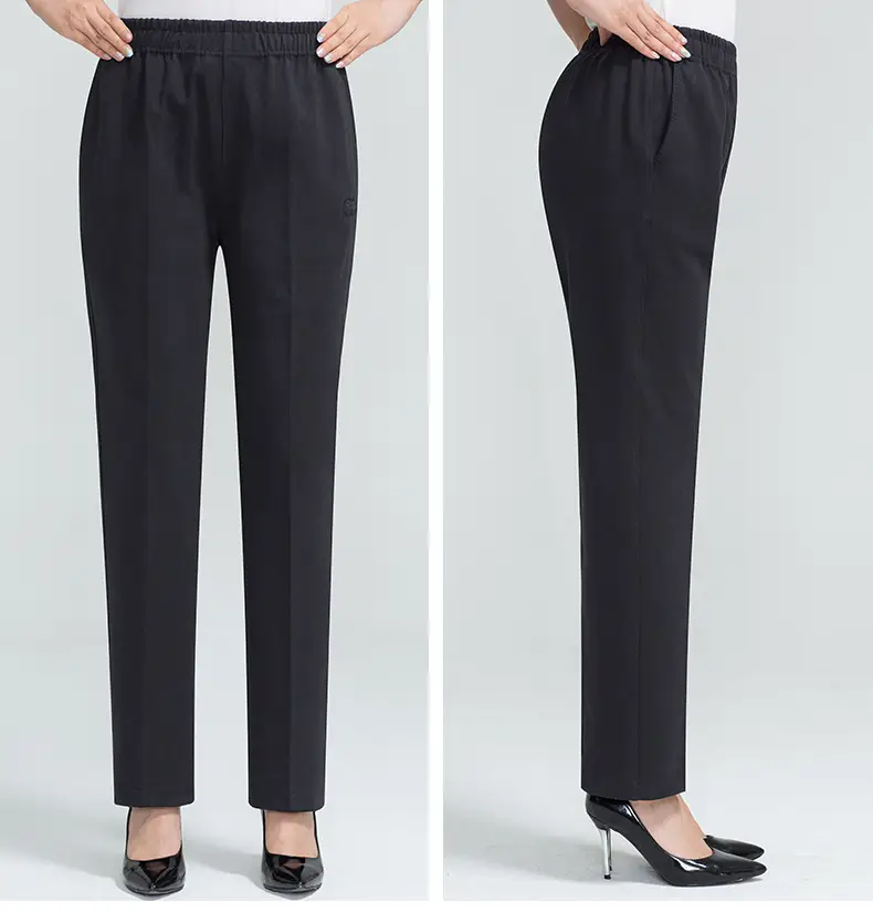 Middle-aged Women's Fleece Pants Maroon Winter — feature 28